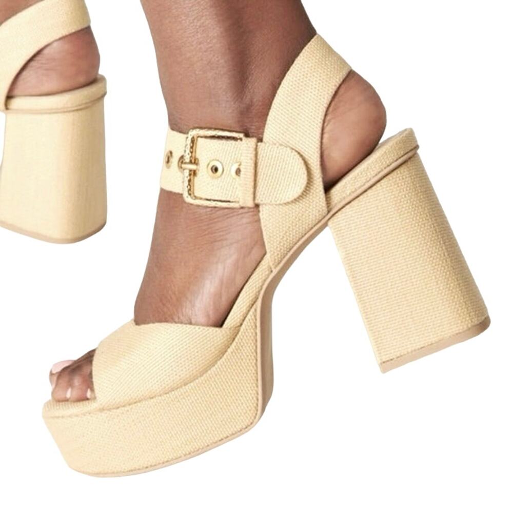 Dolce Vita Cream Platform Sandals